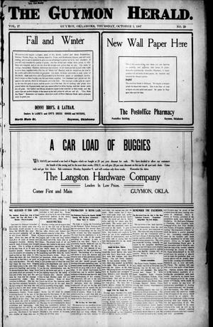 The Guymon Herald. (Guymon, Okla.), Vol. 17, No. 29, Ed. 1 Thursday, October 3, 1907