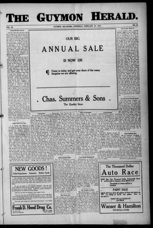 The Guymon Herald. (Guymon, Okla.), Vol. 25, No. 51, Ed. 1 Thursday, February 24, 1916