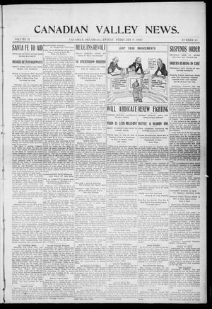 Canadian Valley News. (Canadian, Oklahoma), Vol. 2, No. 13, Ed. 1 Friday, February 9, 1912