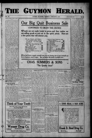 The Guymon Herald. (Guymon, Okla.), Vol. 28, No. 49, Ed. 1 Thursday, February 6, 1919