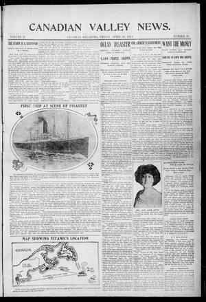 Canadian Valley News. (Canadian, Oklahoma), Vol. 2, No. 24, Ed. 1 Friday, April 26, 1912