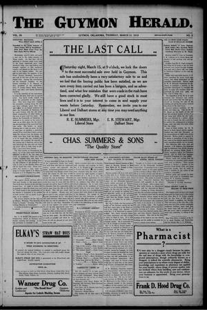 The Guymon Herald. (Guymon, Okla.), Vol. 29, No. 2, Ed. 1 Thursday, March 13, 1919