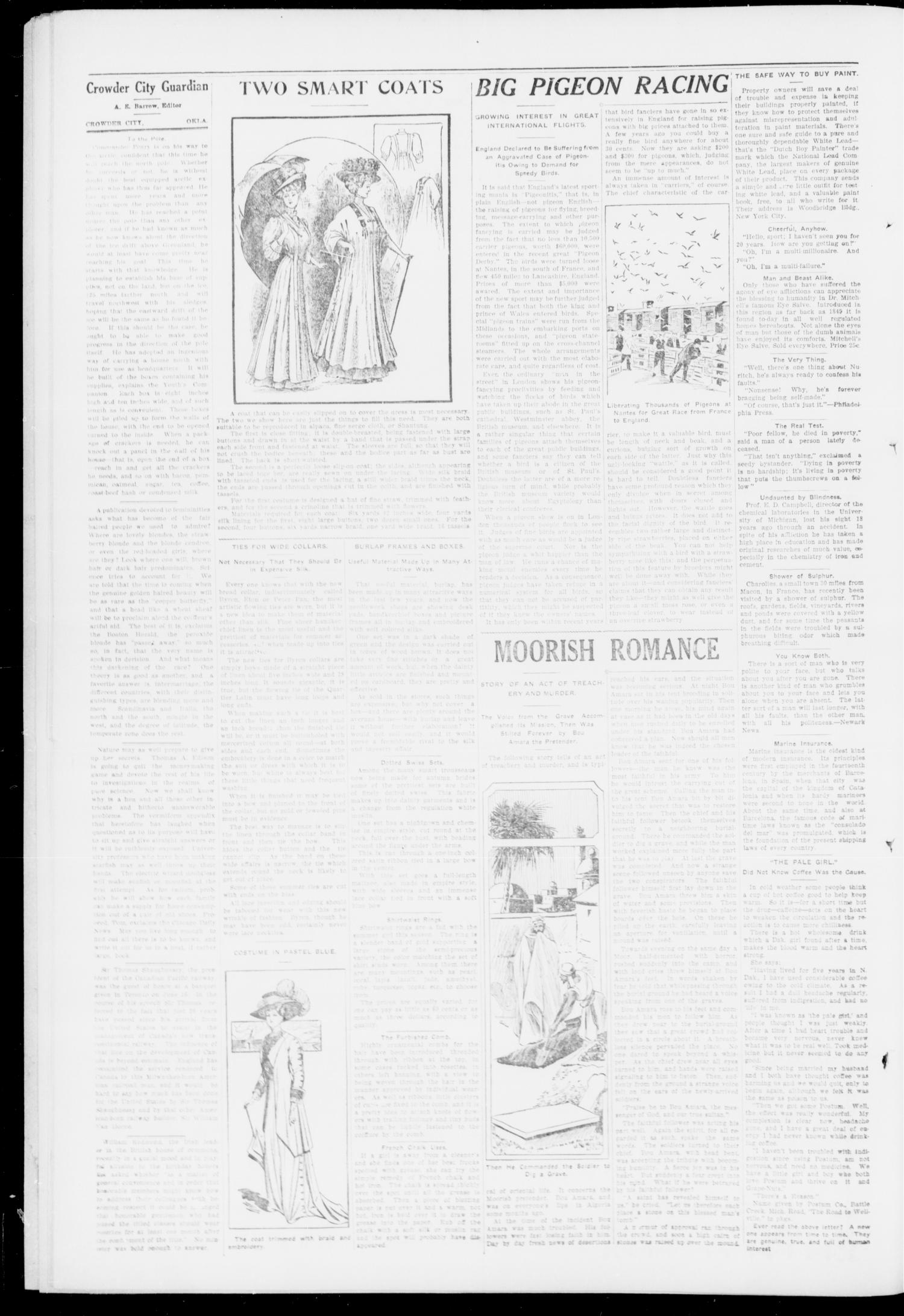 The Crowder City Guardian (Crowder, Oklahoma), Vol. 3, No. 46, Ed. 1 Friday, September 18, 1908
                                                
                                                    [Sequence #]: 2 of 4
                                                