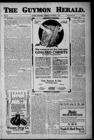 The Guymon Herald. (Guymon, Okla.), Vol. 28, No. 33, Ed. 1 Thursday, October 17, 1918