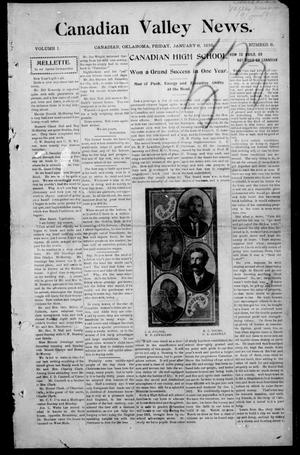 Canadian Valley News. (Canadian, Oklahoma), Vol. 1, No. 8, Ed. 1 Thursday, January 6, 1910