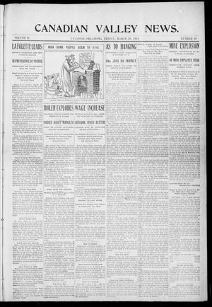 Canadian Valley News. (Canadian, Oklahoma), Vol. 2, No. 20, Ed. 1 Friday, March 29, 1912