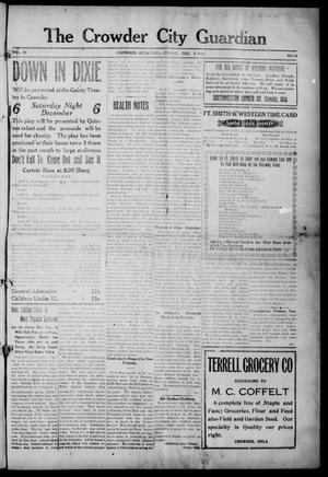 The Crowder City Guardian (Crowder, Oklahoma), Vol. 9, No. 11, Ed. 1 Friday, December 5, 1913