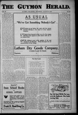 The Guymon Herald. (Guymon, Okla.), Vol. 23, No. 25, Ed. 1 Thursday, August 28, 1913