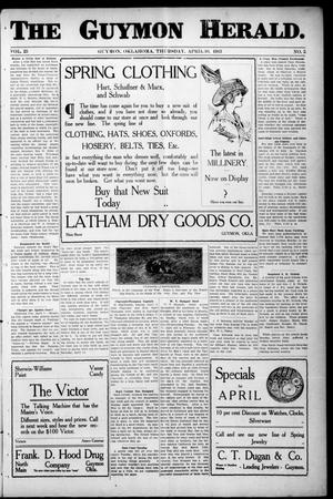 The Guymon Herald. (Guymon, Okla.), Vol. 23, No. 5, Ed. 1 Thursday, April 10, 1913