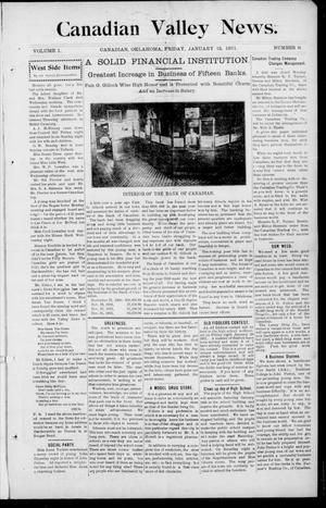 Canadian Valley News. (Canadian, Oklahoma), Vol. 1, No. 9, Ed. 1 Friday, January 13, 1911