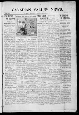 Canadian Valley News. (Canadian, Oklahoma), Vol. 2, No. 6, Ed. 1 Friday, December 22, 1911