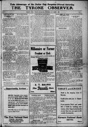The Tyrone Observer (Tyrone, Okla.), Vol. 19, No. 27, Ed. 1 Thursday, December 14, 1922