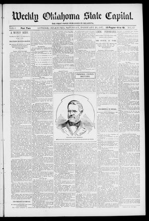 Weekly Oklahoma State Capital. (Guthrie, Okla.), Vol. 8, No. 43, Ed. 2 Saturday, February 20, 1897