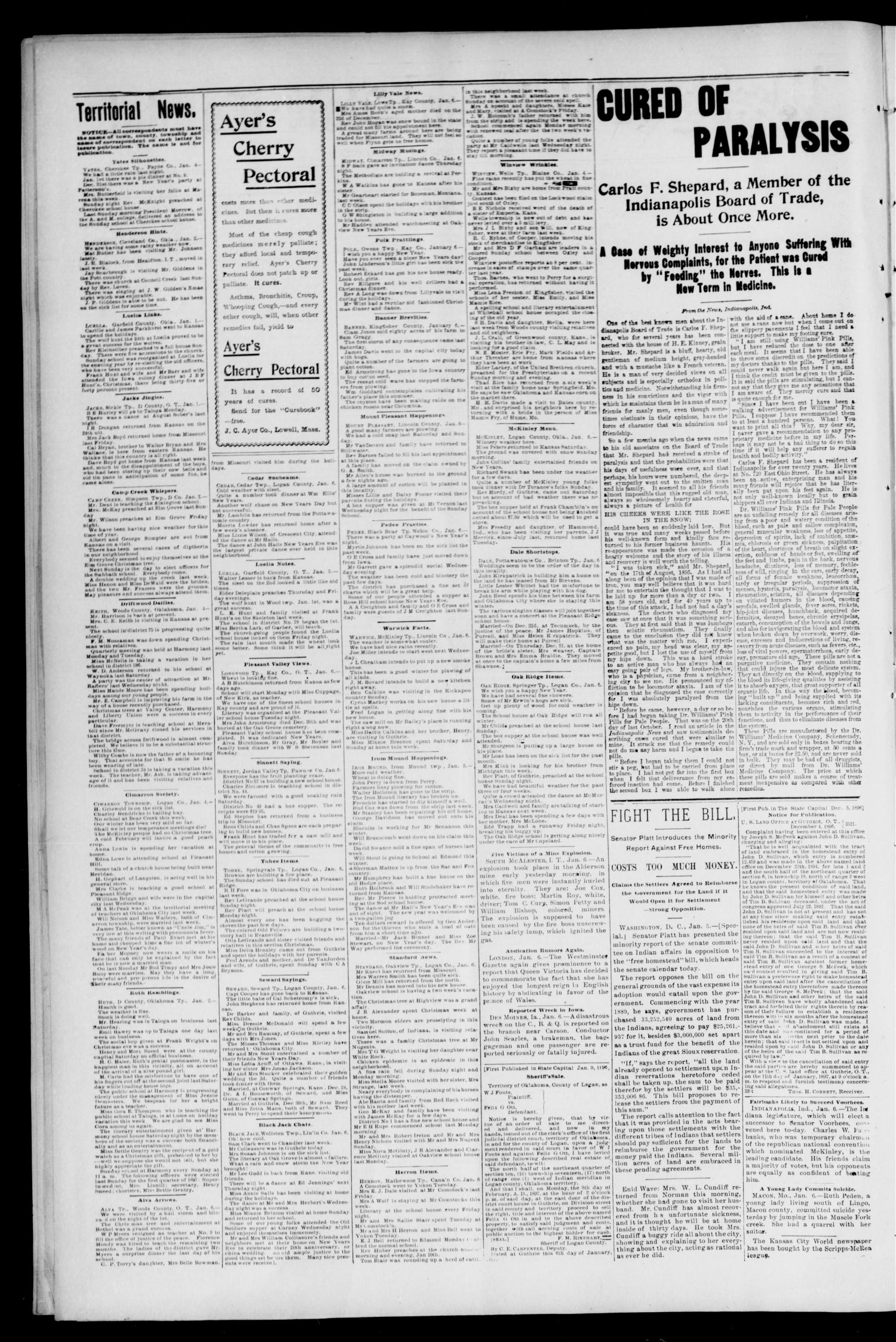 Weekly Oklahoma State Capital. (Guthrie, Okla.), Vol. 8, No. 37, Ed. 1 Saturday, January 9, 1897
                                                
                                                    [Sequence #]: 2 of 8
                                                