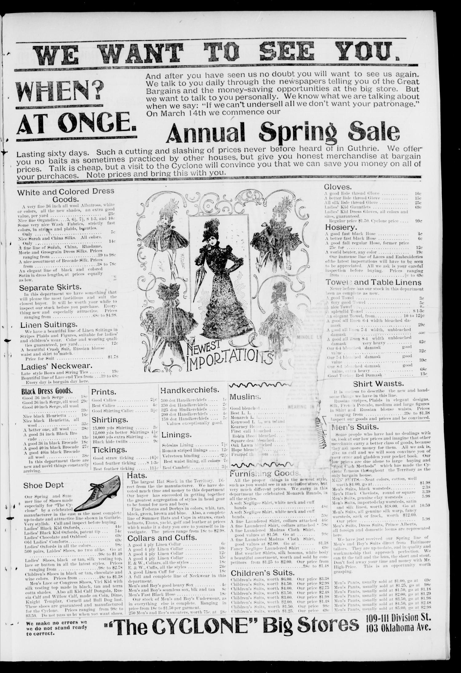 Weekly Oklahoma State Capital. (Guthrie, Okla.), Vol. 9, No. 51, Ed. 2 Saturday, March 19, 1898
                                                
                                                    [Sequence #]: 3 of 6
                                                