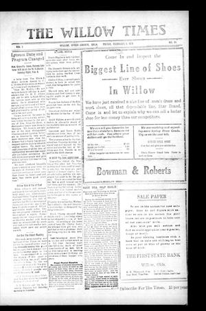 The Willow Times (Willow, Okla.), Vol. 2, No. 34, Ed. 1 Friday, February 1, 1918