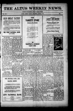 The Altus Weekly News. (Altus, Okla.), Vol. 19, No. 1, Ed. 1 Thursday, March 1, 1917