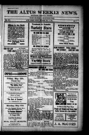 The Altus Weekly News. (Altus, Okla.), Vol. 18, No. 11, Ed. 1 Thursday, May 11, 1916