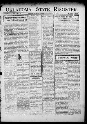 Oklahoma State Register. (Guthrie, Okla.), Vol. 14, No. 15, Ed. 1 Thursday, April 13, 1905
