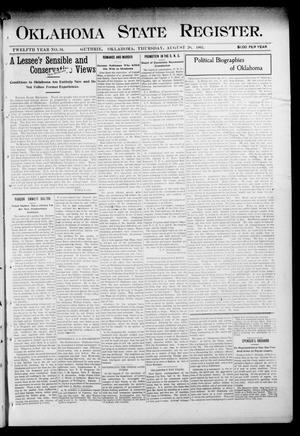 Oklahoma State Register. (Guthrie, Okla.), Vol. 12, No. 34, Ed. 1 Thursday, August 20, 1903