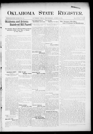 Oklahoma State Register. (Guthrie, Okla.), Vol. 13, No. 19, Ed. 1 Thursday, April 21, 1904