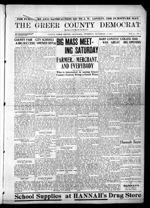 The Greer County Democrat (Mangum, Okla.), Vol. 25, No. 1, Ed. 1 Thursday, September 17, 1914