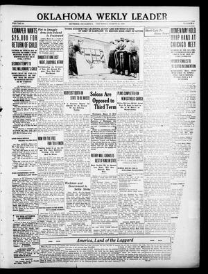 Oklahoma Weekly Leader (Guthrie, Okla.), Vol. 30, No. 4, Ed. 1 Thursday, March 25, 1920