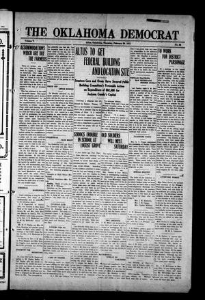 The Oklahoma Democrat (Altus, Okla.), Vol. 5, No. 50, Ed. 1 Thursday, February 20, 1913