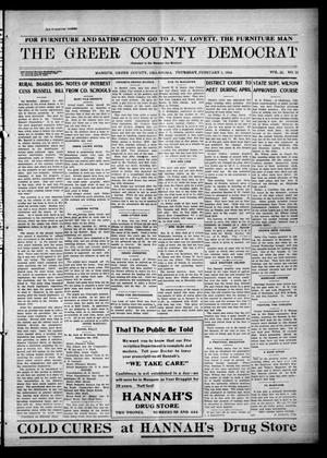 The Greer County Democrat (Mangum, Okla.), Vol. 26, No. 21, Ed. 1 Thursday, February 3, 1916