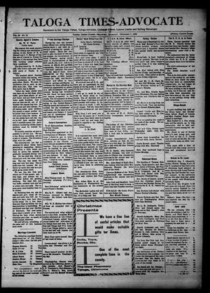 Taloga Times-Advocate (Taloga, Okla.), Vol. 29, No. 26, Ed. 1 Thursday, December 7, 1922