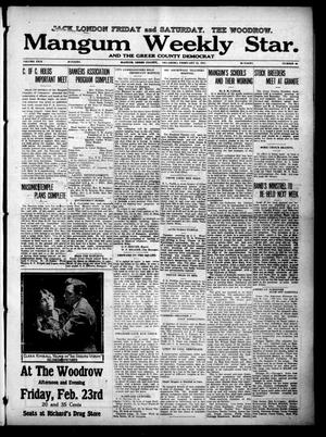 Mangum Weekly Star. and The Greer County Democrat (Mangum, Okla.), Vol. 29, No. 35, Ed. 1 Thursday, February 15, 1917