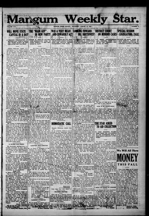 Mangum Weekly Star. (Mangum, Okla.), Vol. 25, No. 8, Ed. 1 Thursday, August 15, 1912