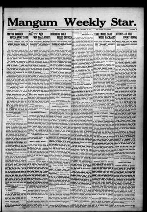 Mangum Weekly Star. (Mangum, Okla.), Vol. 26, No. 16, Ed. 1 Thursday, October 9, 1913