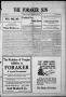 Thumbnail image of item number 1 in: 'The Foraker Sun (Foraker, Okla.), Vol. 5, No. 51, Ed. 1 Thursday, April 13, 1911'.