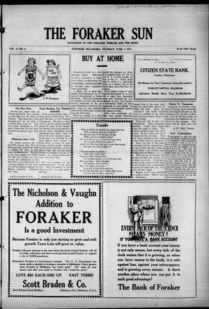 The Foraker Sun (Foraker, Okla.), Vol. 6, No. 6, Ed. 1 Thursday, June 1, 1911