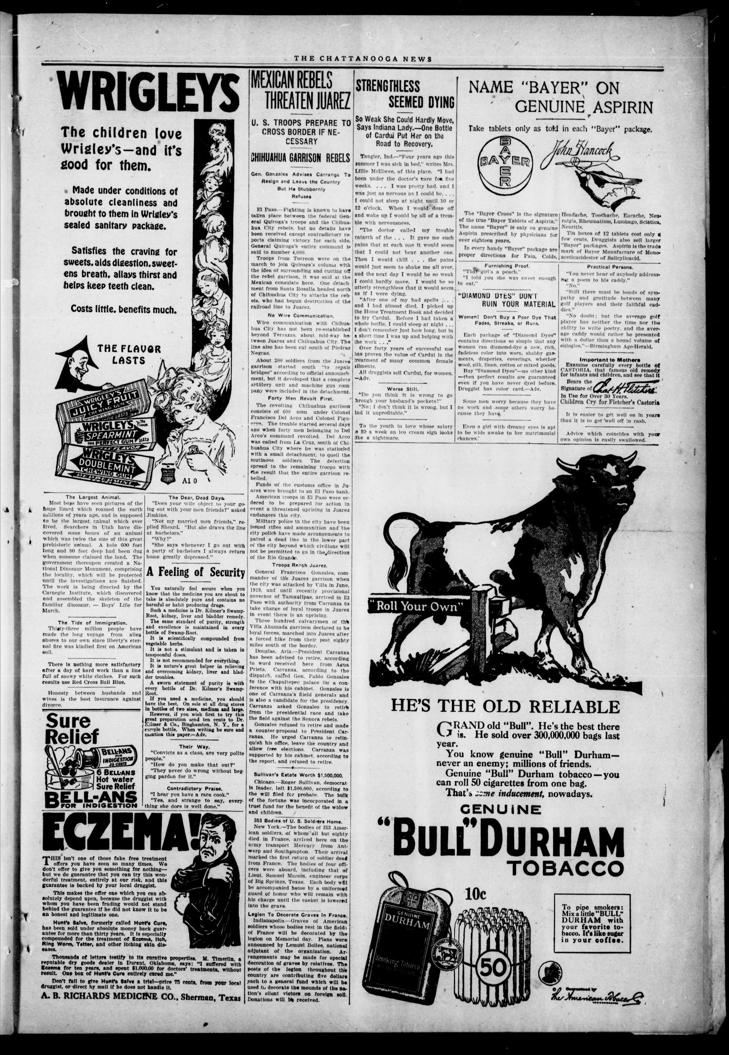The Chattanooga News. (Chattanooga, Okla.), Vol. 14, Ed. 1 Thursday, May 6, 1920
                                                
                                                    [Sequence #]: 3 of 4
                                                