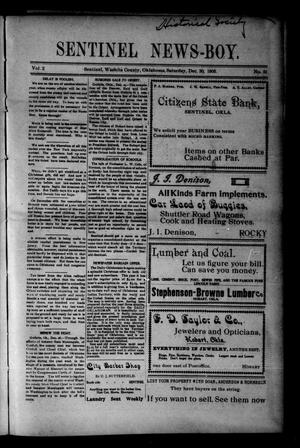 Sentinel News-Boy. (Sentinel, Okla.), Vol. 2, No. 21, Ed. 1 Saturday, December 30, 1905