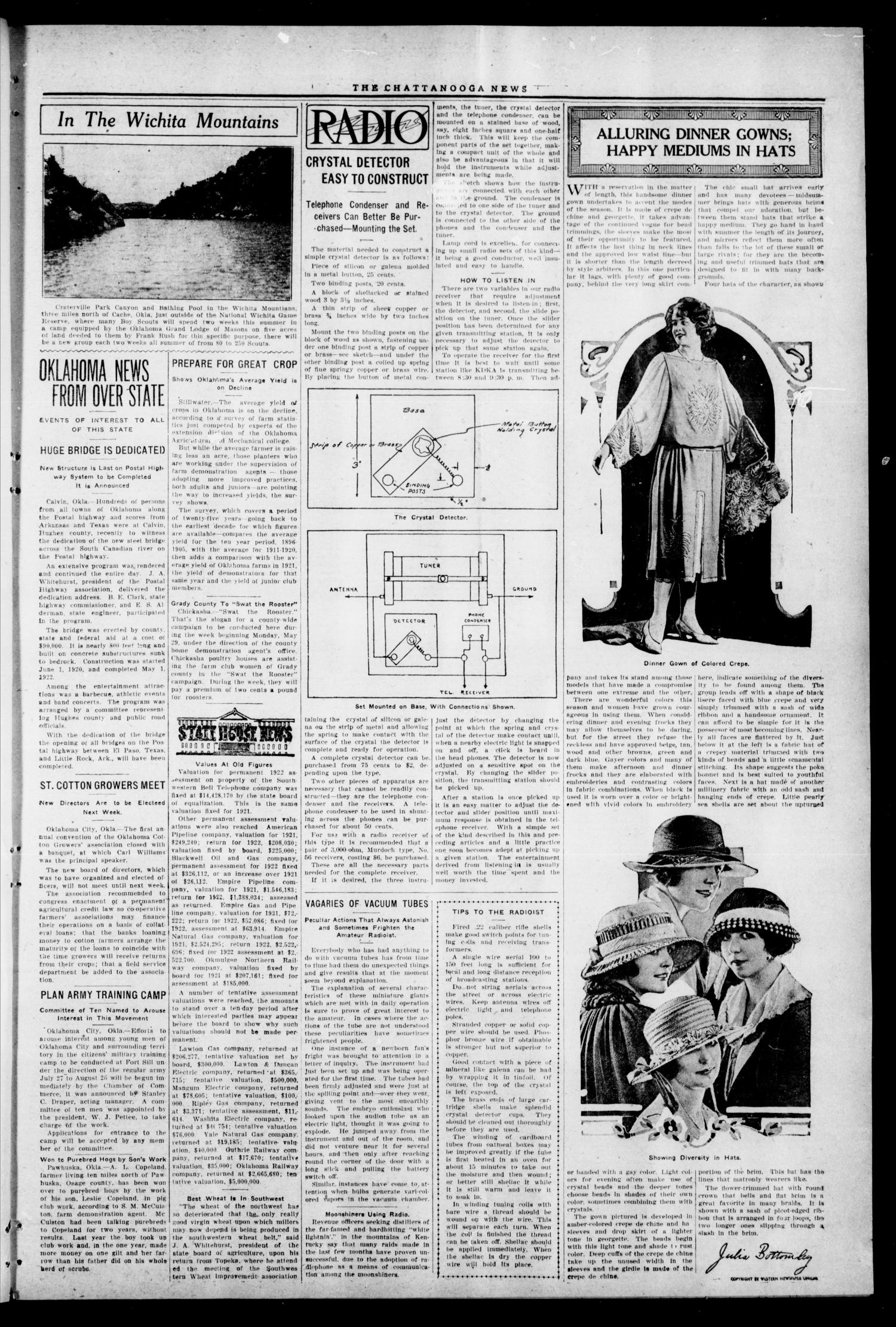 The Chattanooga News. (Chattanooga, Okla.), Vol. 17, No. 14, Ed. 1 Thursday, June 1, 1922
                                                
                                                    [Sequence #]: 3 of 6
                                                