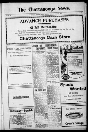 The Chattanooga News. (Chattanooga, Okla.), Vol. 18, No. 25, Ed. 1 Thursday, August 16, 1923
