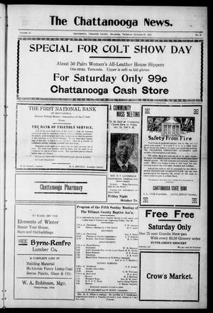 The Chattanooga News. (Chattanooga, Okla.), Vol. 16, No. 35, Ed. 1 Thursday, October 27, 1921
