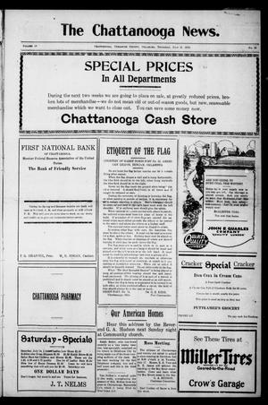 Primary view of object titled 'The Chattanooga News. (Chattanooga, Okla.), Vol. 18, No. 20, Ed. 1 Thursday, July 12, 1923'.