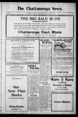 The Chattanooga News. (Chattanooga, Okla.), Vol. 16, No. 20, Ed. 1 Thursday, July 14, 1921