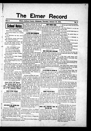 The Elmer Record (Elmer, Okla.), Vol. 3, No. 8, Ed. 1 Thursday, January 20, 1910