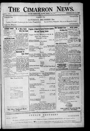 The Cimarron News. (Boise City, Okla.), Vol. 24, No. 22, Ed. 1 Thursday, December 29, 1921