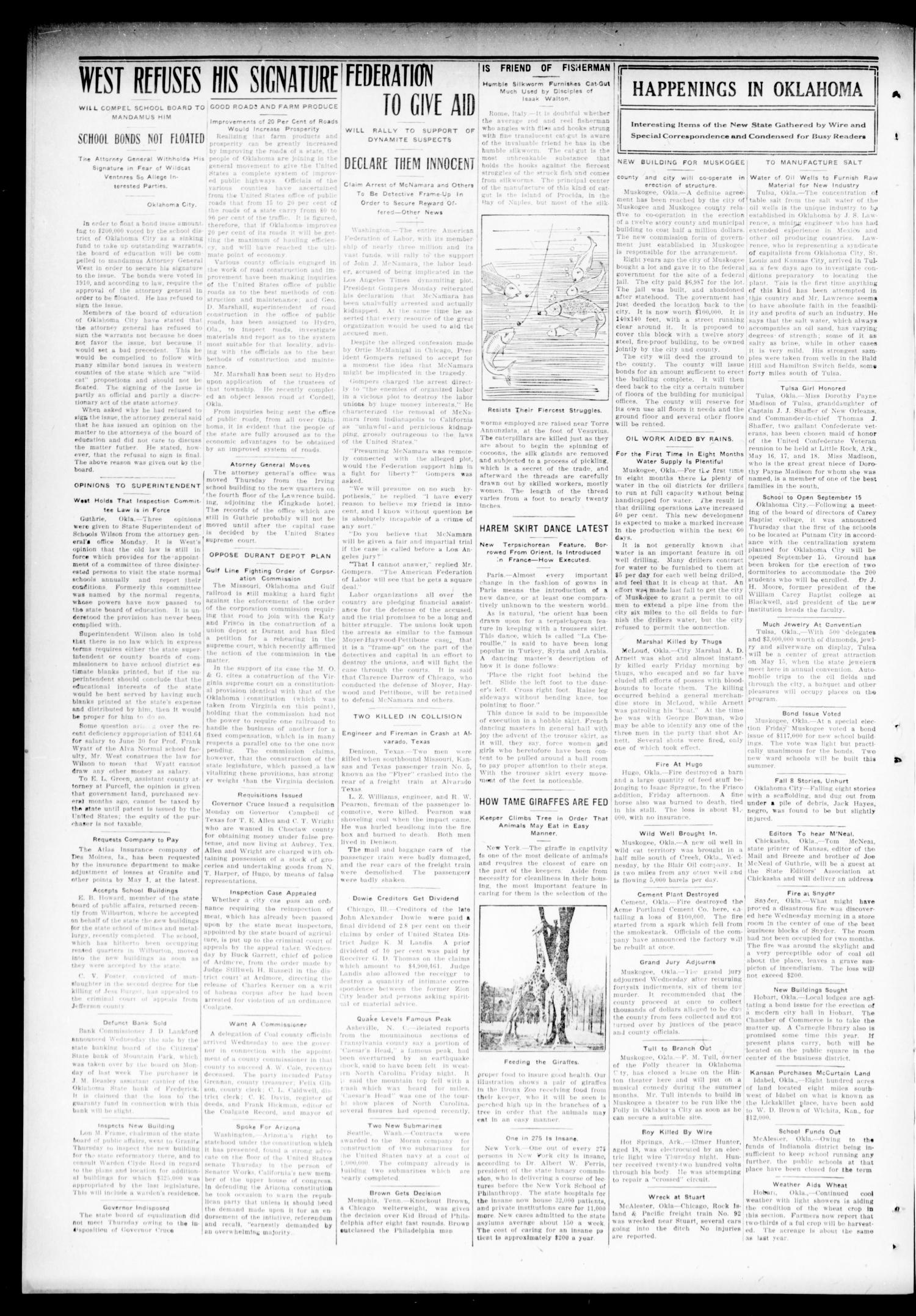 Mulhall Enterprise (Mulhall, Okla.), Vol. 19, No. 17, Ed. 1 Friday, April 28, 1911
                                                
                                                    [Sequence #]: 4 of 8
                                                