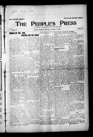 The People's Press (Perkins, Okla.), Vol. 2, No. 44, Ed. 1 Thursday, December 13, 1906