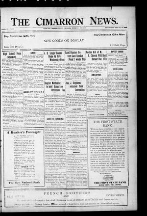 The Cimarron News. (Boise City, Okla.), Vol. 24, No. 18, Ed. 1 Thursday, December 1, 1921