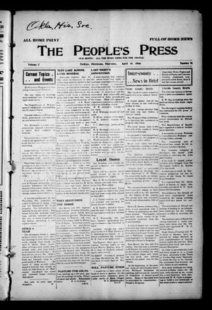 The People's Press (Perkins, Okla.), Vol. 2, No. 10, Ed. 1 Thursday, April 19, 1906