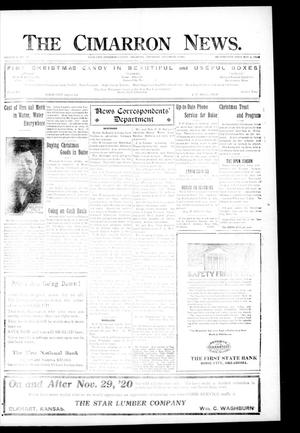 The Cimarron News. (Boise City, Okla.), Vol. 23, No. 19, Ed. 1 Thursday, December 23, 1920