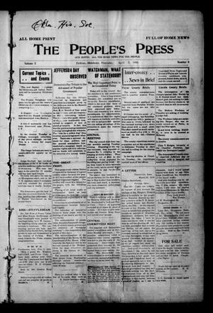 The People's Press (Perkins, Okla.), Vol. 2, No. 8, Ed. 1 Thursday, April 5, 1906